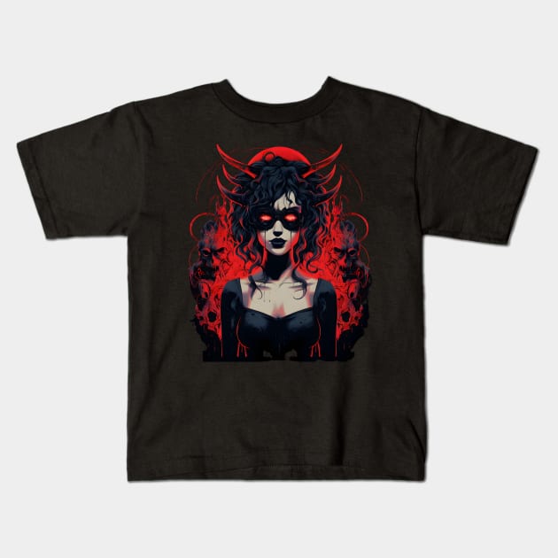 satanism Kids T-Shirt by vaporgraphic